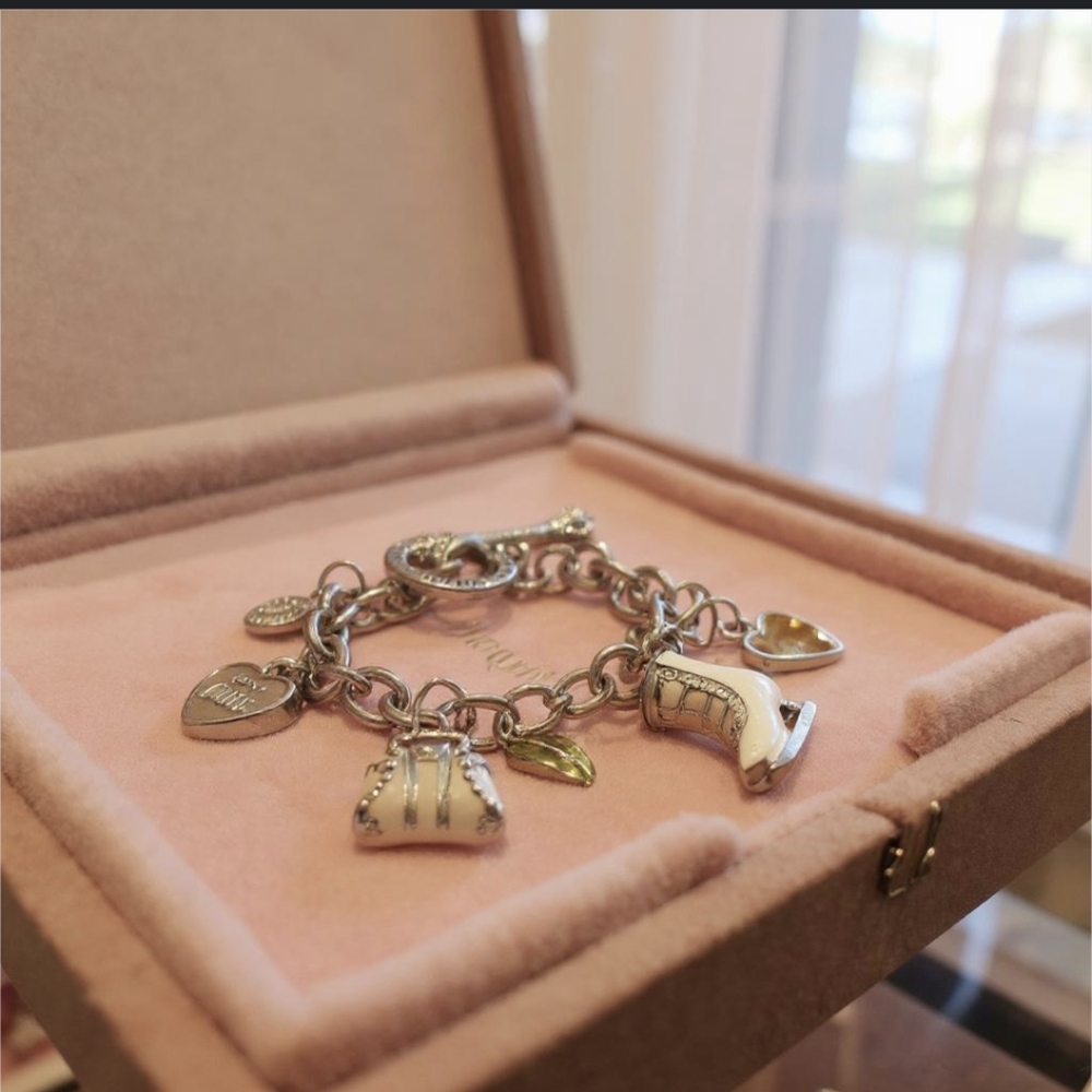 Juicy Couture 2008 Limited Edition Ice Skate & Handbag Toggle Bracelet